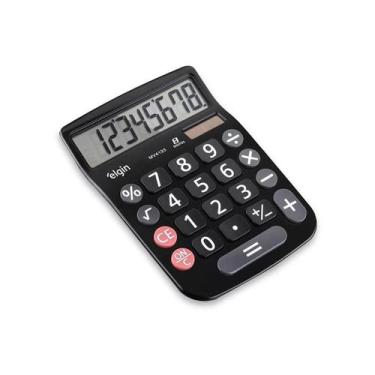 Imagem de Calculadora de Mesa Elgin MV4133 Preta 8 Dígitos Compacta para Escritó