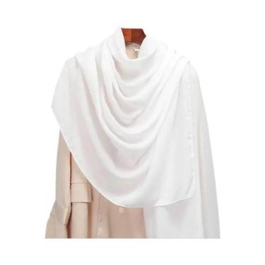 Imagem de Cachecol Pashmina Feminino de Inverno - Quente, com Borla e Listras, Q