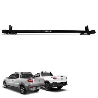 Imagem de Rack Travessa de Teto Fiat Strada 2020 a 2023 1,30m Aço Preto - Gtnox