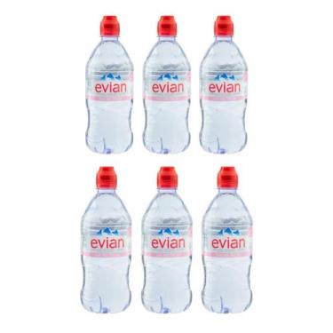 Imagem de Água mineral evian sem gás squeeze pet pack c/6unid 750ml