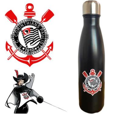 Imagem de Cantil de Aço Inoxidável 750ml Corinthians Leve e Resistente Com Garan