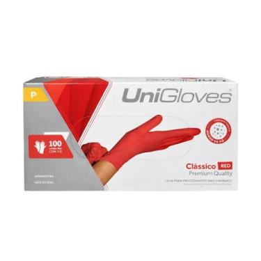Imagem de Luva Látex Unigloves Com Pó 100 Unidades Vermelho Red - P