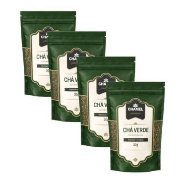 Imagem de Kit 4 Pacote de Chá Verde Premium Chamel 30g
