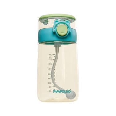 Imagem de Garrafa Infantil Com Canudo PPSU Pimpolho 300ml Cor:Verde, Verde