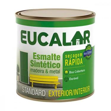 Imagem de Tinta Esmalte. 1/4 (900ml) Sintetico Eucalar Cinza.Medio - Eucatex