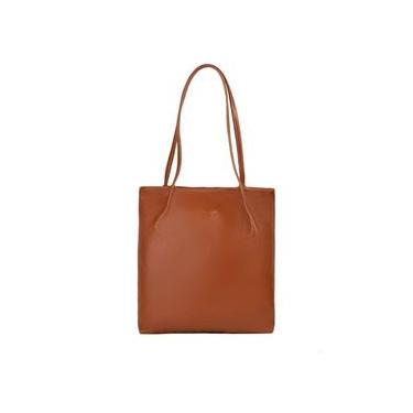 Imagem de Bolsa de Ombro Feminina Grande Couro Shopping Bag Caramelo U / Caramelo