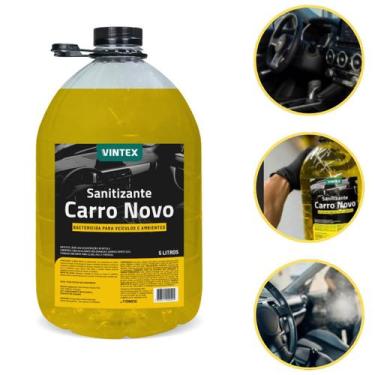 Imagem de Sanitizante Carro Novo Vintex 2 em 1  Aromatizante e Desinfetante Auto