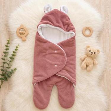 Imagem de Saco de dormir para Bebe Antialergico 69cm Saida Maternidade Cor:Rosa 