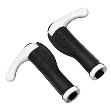 Imagem de Capa de guiador de bicicleta, proteção contra colisão de punho de guiador de bicicleta confortável ergonômica estável borracha para bicicletas de montanha(Branco)