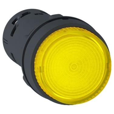 Imagem de Botão Monobloco 22mm Plástico Amarelo 1NA S/ Lâmpada Retorno por Mola Cód. XB7NW3861 – Schneider