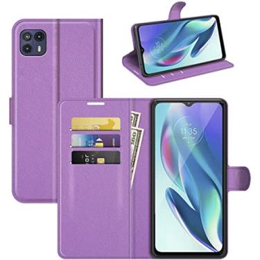 Imagem de Capa Capinha Carteira Compatível com Moto G50 5G Case Couro Flip - Qualidade TOP (Lilás)