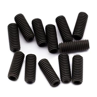 Imagem de Musciclily Pro Métrica M3X8mm Parafusos de Aço para Ajuste Altura de Carrinhos da Ponte de Guitarra Import Strat Tele Style, Preto(12 Peças)