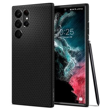 Imagem de Spigen Capa Liquid Air projetada para Galaxy S22 Ultra (2022) - Preto fosco