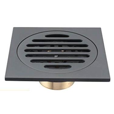 Imagem de Dreno de piso de chuveiro invisível preto puro moderno/varanda do banheiro uso material de latão inserção de telha de drenagem rápida drenos quadrados, b