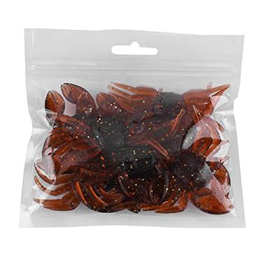 Imagem de OUKENS Isca de caranguejo simulação, 10 peças isca de caranguejo macio de plástico artificial simulação 3D isca de pesca em água doce (marrom)