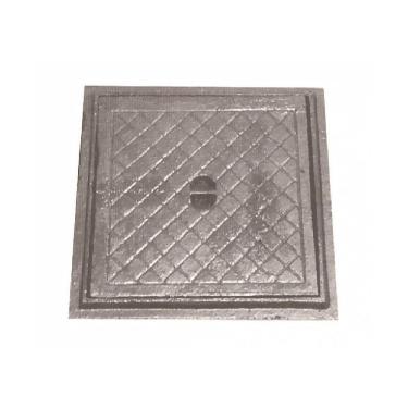 Imagem de Tampa Tampão Chão Articulado Ferro Fundido Inspeção 30X30Cm