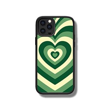 Imagem de Capa de redemoinho de silicone em forma de coração para iPhone 13 11 12 Pro Max 7 8 Plus X XS XR SE 2020 Capa antiderrapante com tudo incluído, verde, para iPhone 7Plus/8Plus