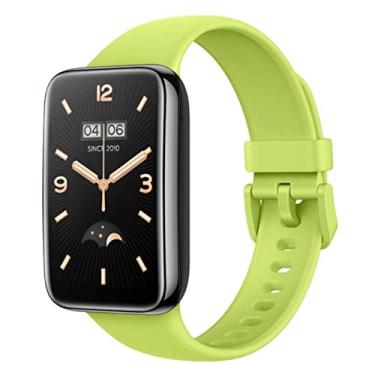 Imagem de Pulseira Extra Cores Vivas Silicone Sport Compatível com Mi Band 7 Pro (Verde)