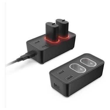 Imagem de Carregador Bateria Xbox One Series S E X +2 Baterias 800Mah