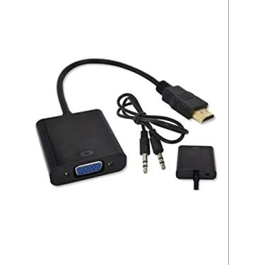 Imagem de Cabo Adaptador Conversor Hdmi Para VGA Com Saída P2 De Áudio