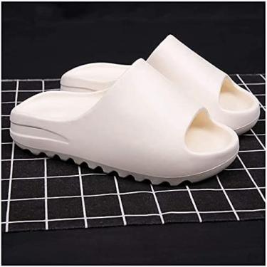 Imagem de KRASS Chinelos femininos EVA aumentar a sola grossa chinelos femininos verão casa dormitório sandálias e chinelos casal retro porto chinelos masculinos verão praia novo, branco, 37_38, Collector88