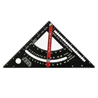 Imagem de Régua triangular dobrável de liga de alumínio para carpinteiro ferramenta de layout quadrado de precisão goniômetro medição multi-ângulo