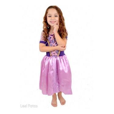 Vestido Infantil Princesa Rapunzel