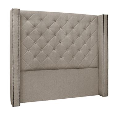 Imagem de Cabeceira King Size 2,19m Loewe Linho Areia - Gran Belo