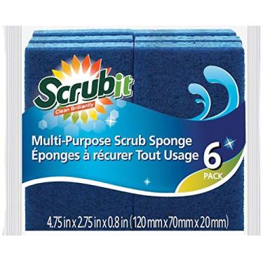 Imagem de Esponja de limpeza para esfregão da Scrubit – Esponjas de prato para uso em cozinhas, banheiros e mais – Pacote com 6
