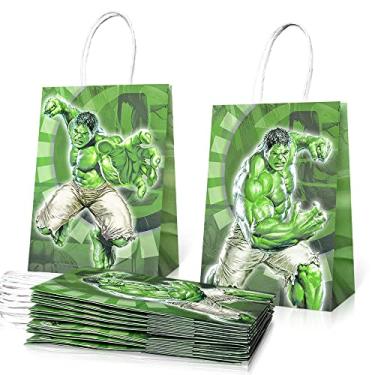 Imagem de Sacos de presente para festa do ursinho Hulk sacos de doces de papel lembrancinhas de festa de aniversário para meninos e meninas