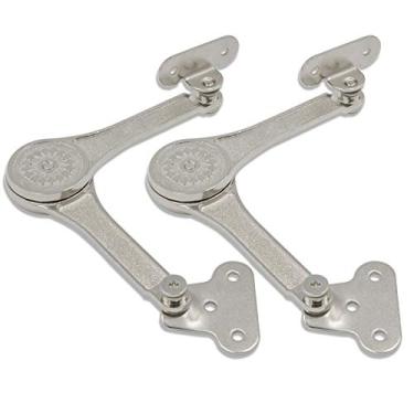 Imagem de 2 peças de dobradiças de suporte para tampa resistente, fecho macio, tampa dobrável, mantém a dobradiça da tampa aberta para armário, cozinha, guarda-roupa, ferragens