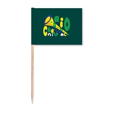 Imagem de Rio Brasil Carnaval Greatet Palito Bandeiras Marcador Topper Decoração de Festa
