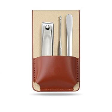 Imagem de Cortador de Unhas Portátil Cortador de Unhas de Aço Inoxidável Lima de Unhas Manicure e Pedicure Aparador com Couro Artificial, QL1001