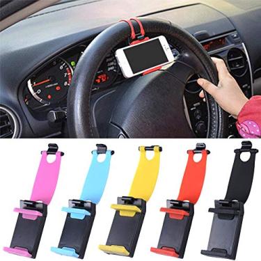 Imagem de MACHSWON Suporte universal para celular, 2 peças, suporte para carro, volante, bicicleta, clipe, suporte para celular GPS