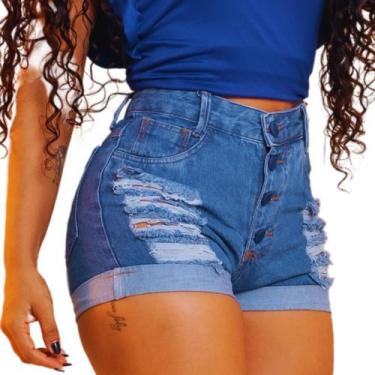 Imagem de Short Jeans Feminino Bermuda Feminina Da Moda Tamanhos Do 36 Ao 48 - A
