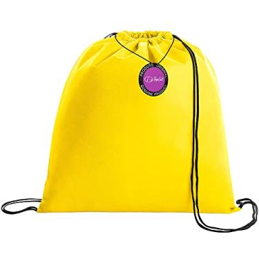 Imagem de Mochila tipo Saco Gym Sack em TNT Premium 37x41cm Cute TopGet (Amarelo)