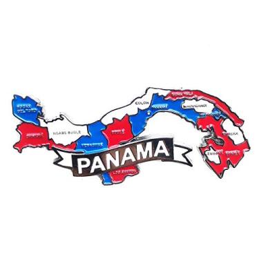 Imagem de Imã Panamá – Imã Mapa Panamá Bandeira Cidades Símbolos - Mapa Mundi Magnético - Imã Geladeira Panamá
