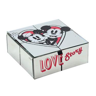 Imagem de Porta Joia espelhado Love Story Minnie e Mickey Disney