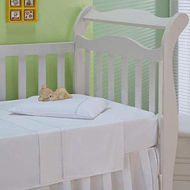 Imagem de JOGO DE LENÇOL CLASSIC BABY PERCAL 230 FIOS 03 PÇS BRANCO PONTO PALITO