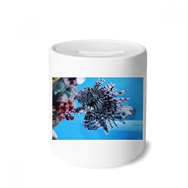 Imagem de DIYthinker Caixa de moedas de cerâmica com organismo marítimo animal oceano caixa de dinheiro presente de cofrinho
