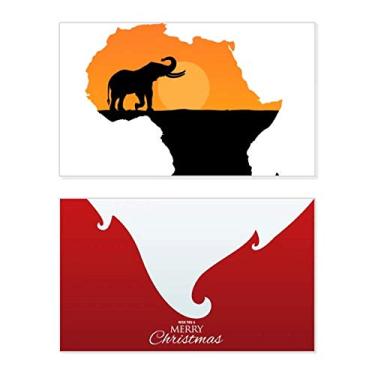 Imagem de Mapa da África, Savanna, Elefante, Feriado, Feliz Natal, Cartão de Parabéns, Mensagem de Letras de Natal