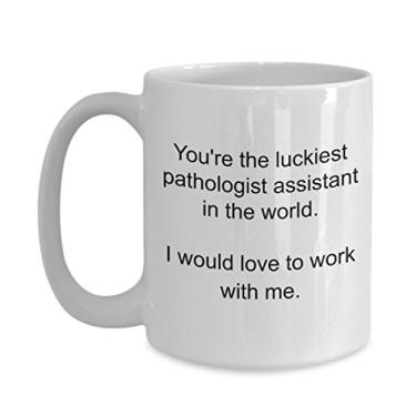 Imagem de Presentes de assistente de patologista - Caneca de melhor assistente de patologista - Caneca de café inovadora - Cerâmica 325 ml ou 425 g - Ótima ideia de presente para aniversário de Cristo