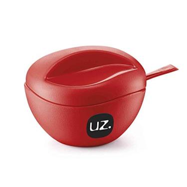 Imagem de Açucareiro Plástico Para Servir Com Tampa Colher Bpa Free Uz cor:Vermelho