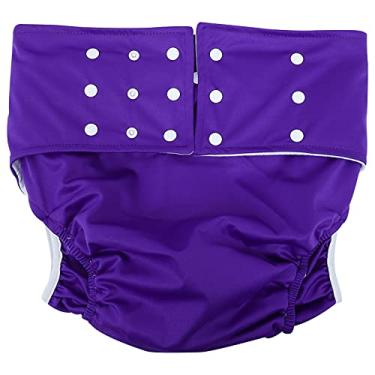 Imagem de DOITOOL Capa de fralda lavável para fraldas de algodão adulto reutilizável capa de fralda calça pano roupa íntima incontinência para idosos e pessoas com deficiência, roxo