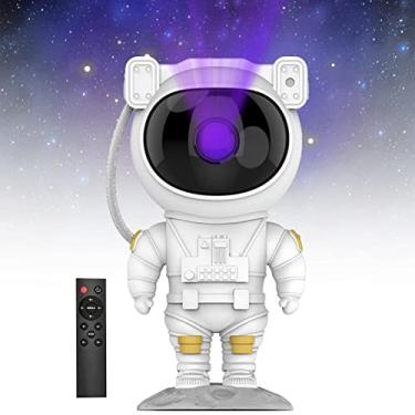 Imagem de Luz Galaxy, Bonito Astronauta Night Light, Projetor Galaxy com timer e RC, luz noturna estrela astronauta ajustável 360° para decoração quarto Buniq
