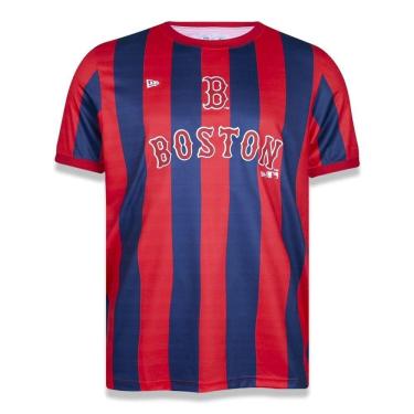 Imagem de Camiseta New Era Boston Red Sox MLB Soccer Style Masculino - Vermelho e Marinho