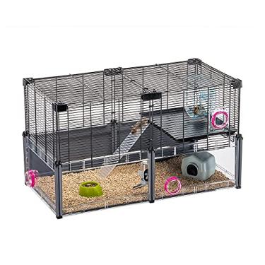 Imagem de Ferplast Gaiola para Hamster Múltipla, em metal e plástico reciclado, com acessórios, modular