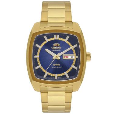 Imagem de Relógio ORIENT masculino automático azul quadrado F49GG031 D1KX