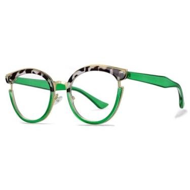 Imagem de Armação de óculos vintage feminino olho de gato, óculos retrô anti-azul, 1, tamanho único