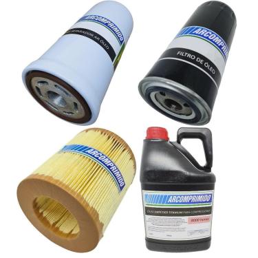 Imagem de Filtros e 5L de Óleo Sintético do Atlas Copco G22 Série BQR